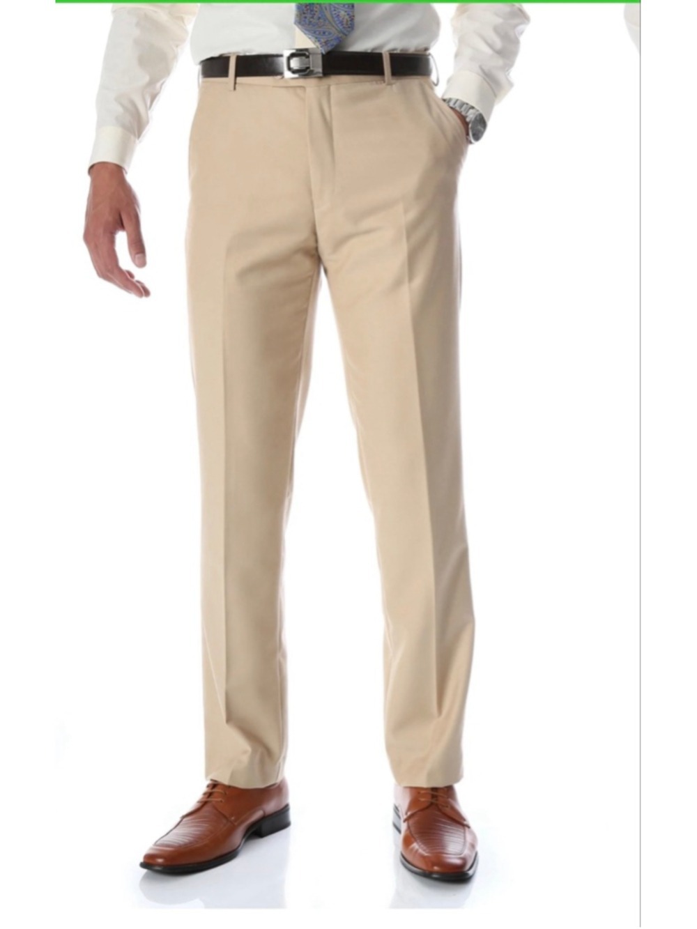 Men's FERRECCI Tan Slim Fit Dress Pants Waist 38
